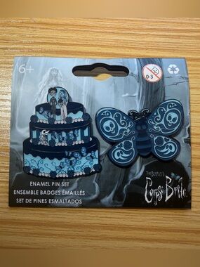 Loungefly Disney Corpse Bride Cake & Butterfly 2 Pack Enamel Pin